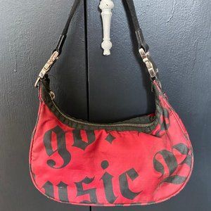 L.A.M.B. Gwen Stefani Logo Hobo Bag RARE Red